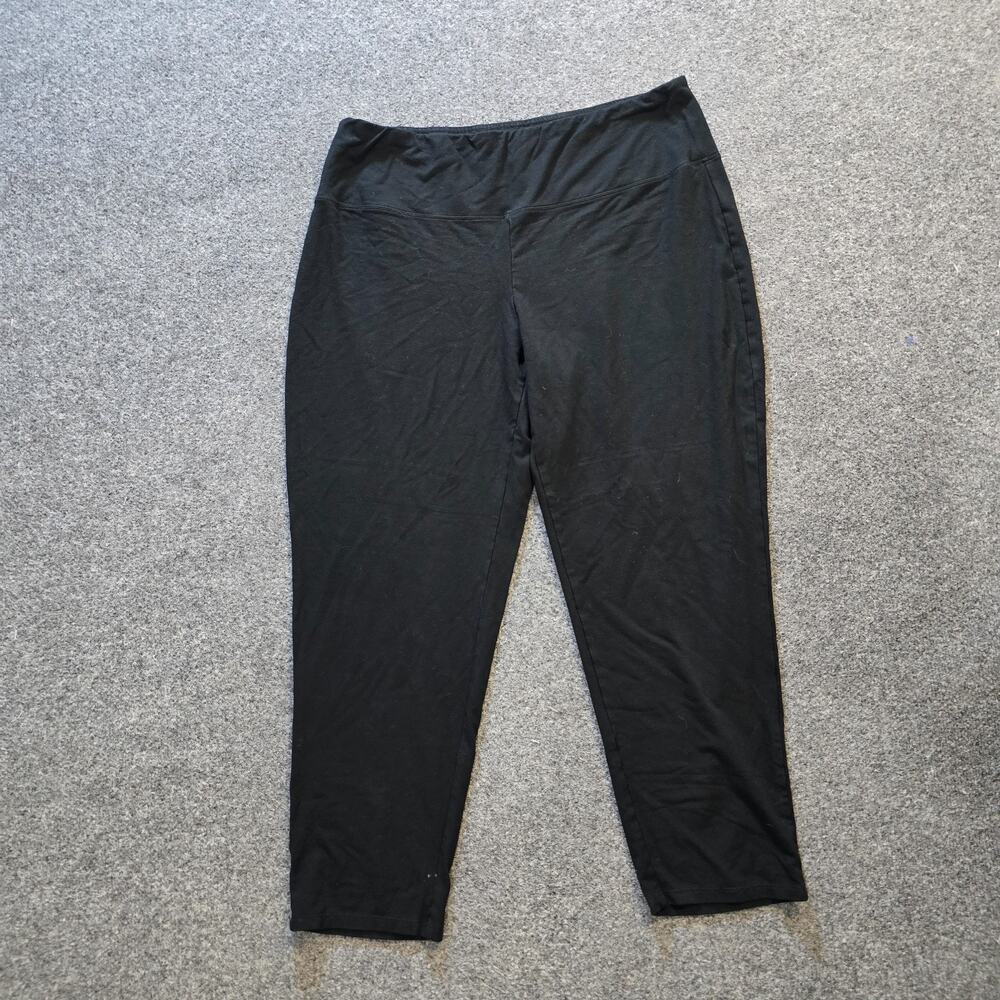 J Jill Pants Women Large Petite Black Slim Leg Leggings Stretch Wearever Pull On